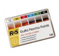 Pointes de Gutta ISO Colorées  - Boîte de 120 pointes