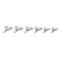 Porte-empreintes perforés en aluminium - Set de 12 porte-empreintes (6 Haut + 6 Bas)
