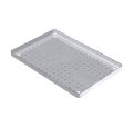 Plateaux en inox perforés - Plateau, format 28 x 18 x 1,9 cm