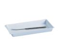 Plateaux jetables sans compartiments - 400 plateaux striés 10 x 20 cm