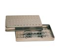 Plateau en inox perforé format 18 x 14 x 1,9 cm