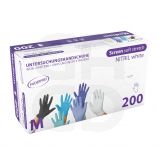 Gants en nitrile non poudrés Screen Soft stretch - La boîte de 200 gants blancs