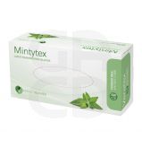 Gants en latex sans poudre Mintytex - Boîte de 100 gants parfumés à la menthe