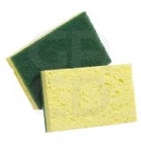 Eponges Abrasives 12x9cm Vert et jaune - Le lot de 10 éponges