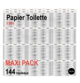 Lot De 144 Rouleaux De Papier Hygiénique - Double Epaisseur - Papier Toilette
