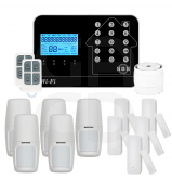 Kit Alarme Maison Connectée Sans Fil Wifi Box Internet Et Gsm Futura Noire Smart Life - Lifebox - Kit5