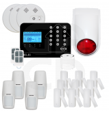 Kit Alarme Maison Connectée Sans Fil Wifi Box Internet Et Gsm Futura Noire Smart Life - Lifebox - Kit8