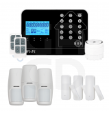 Kit Alarme Maison Connectée Sans Fil Wifi Box Internet Et Gsm Futura Noire Smart Life - Lifebox - Kit3