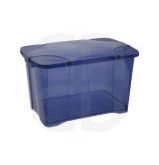 Eda Plastique Boîte De Rangement Clip'box 40 L - Bleu Couvercle Avec Charniere - 54 X 36 X 33 Cm