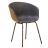 Fauteuil en polyuréthane camel et gris - Le fauteuil