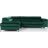 Canapé D'angle Convertible - Erwan - En Velours Luxe 5 Places, Angle