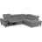 Canapé D'angle Relax Électrique Solaro Tissu 5 Places