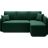Canapé D'angle Convertible Harry Velours 3 Places