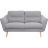 Canapé En Tissu Luxe Trendy 2 Places,  Gris Clair