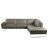 Canapé D'angle En 100% Tout Cuir Italien De Prestige 6/7 Places Spencer, Gris, Angle Droit