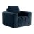 Fauteuil 1 Place En Tissu Velours Catégorie Luxe, Bleu Foncé, Lazino