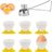 Lot De 6 Coquetiers En Plastique Avec Ouvre-œuf Jaune