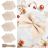 Set 12 Serviettes Coton Beige Avec Ficelle 42x42 Cm