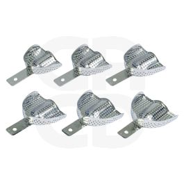 Porte-empreintes perforés en inox haut Taille 6