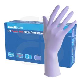 Gants Nitrile Medibase Non Poudré Lavande L - 8/9 - Boîte de 100
