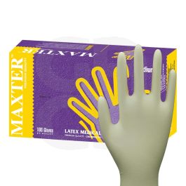 Gants Latex Maxter Non Poudré Blanc XS - 5/6 - Boîte de 100