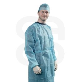 Blouse d'isolation stérile bleu taille L - Lot de 50