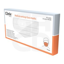 Masques Type IIR Clinix Blanc - Boîte de 10