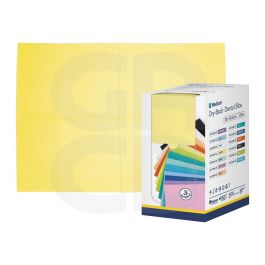 Serviettes dentaires dry-back 3 plis jaunes medicom - 100