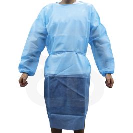 Blouses élastiques bleu - Boîte de 10 blouses élastiques bleu non stérile PP T.U 40G/M²