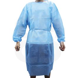 Blouses à manchettes - Boîte de 10 blouses à manchettes non stérile PP TU 40G/M² bleu