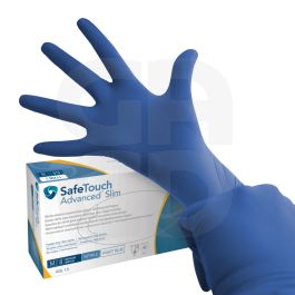 Gant Nitrile Safetouch Advanced Slim Non Poudré Violet Bleu - Taille L - Boîte de 100