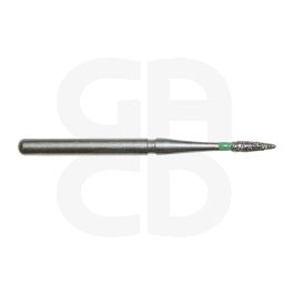 Fraises diamantées flamme cylindro-conique à extrémité pointue N°E2 ISO015 gros - Boîte de 25